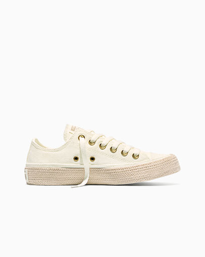 Chuck Taylor All Star Espadrille Egret/Papyrus/Gold, Outer Side View
