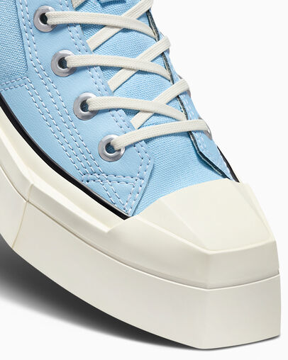Chuck 70 De Luxe Squared True Sky/Egret/Black, Detail Angle View