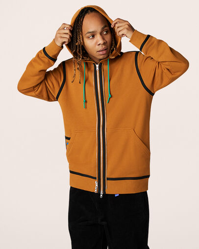 Utility Fleece Full-Zip Hoodie Dark Soba Multi