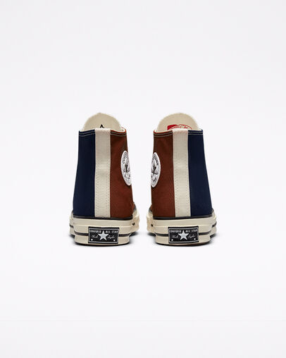 Chuck 70 Hybrid Texture Cedar Bark/Midnight Navy/Egret, Heel View