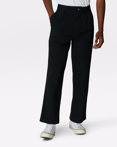 Double Pleat Chino Pant Converse Black, Front View