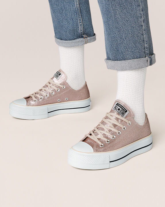 converse glitter shine platform