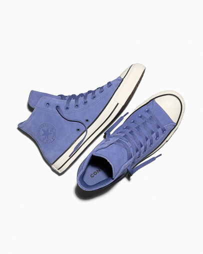 Chuck Taylor All Star Suede Indigo Storm/Egret/Black, Angled View