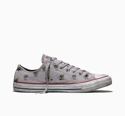 Converse Chuck Taylor All Star Distressed Doodles Palms Smoke In