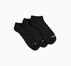 3-Pack Textured No-Show Socks Zwart