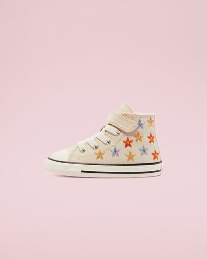 Spring Flowers Easy-On EVA Platform Chuck Taylor All Star Marfil natural/Multicolor/Negro, Inner Side View