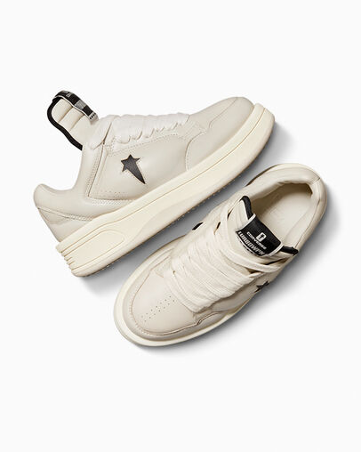 Converse x DRKSHDW TURBOWPN Pelican/Cloud Cream/Black, Angled View