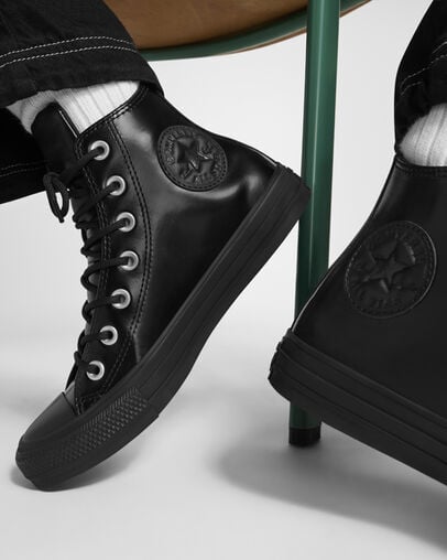 Leather Converse All Star Zwart Leer Chuck Taylor All Star Leather