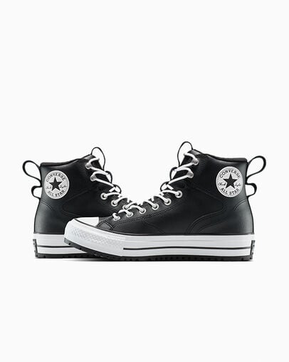 Chuck Taylor All Star Water-Repellent Hiker Boot Black/Black/White, Detail Angle View