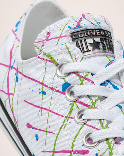 Archive Paint Splatter Chuck Taylor All Star Bianco/Multi/Bianco, Detail Angle View
