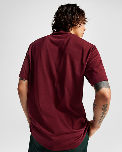 Converse Go-To Chuck Taylor Retro T-Shirt Deep Bordeaux, Full Body View
