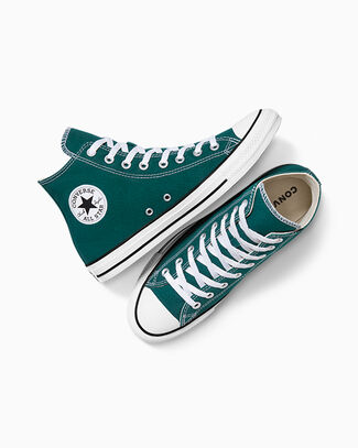 Converse Chuck Taylor All Star High-Top Shoe Canvas In Green, Size 10 - A14606C
