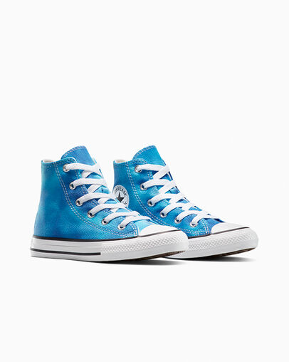Chuck Taylor All Star Color Splash Gnarly Blue/Blu/Bianco, Top and Side View