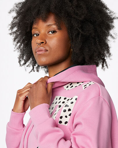 Traditioneller Hoodie mit Animal Print Magic Flamingo, Detail View