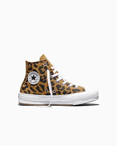 Chuck Taylor All Star EVA Lift Leopards Platform Honey Stick/Black/White, Outer Side View