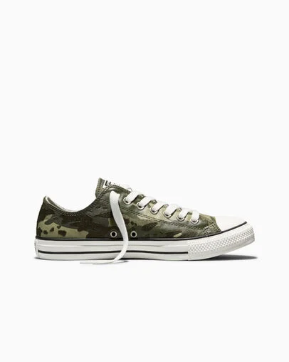 Chuck Taylor All Star Wide Camo Utility Green/Vintage White/Black, Outer Side View
