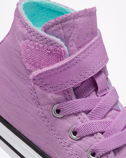 Chuck Taylor All Star Easy-On Quilted Jacquard Violet Shock/Light Aqua/White, Detail Angle View