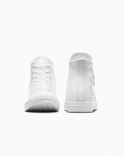 Chuck Taylor All Star Leather White Monochrome, Heel View