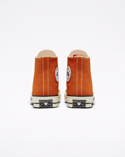 Chuck 70 Converse Color Vintage Canvas Fosse de feu/Écru/Noir, Heel View