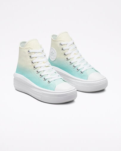 Chuck Taylor All Star Move Platform Ombre Egret/Light Dew/White, Angled View
