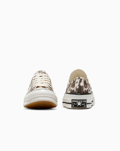 Chuck 70 Animal Print Egret/Brown/Gold, Heel View