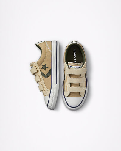 Star Player Easy-On Canvas & Suede Nomad Khaki/Cargo Khaki, Top and Side View