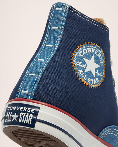 Indigo Boro Chuck Taylor All Star Azul marino medianoche/Blanco vintage, Detail Angle View