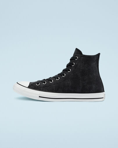 Chuck Taylor All Star Washed Canvas Black/Black/Egret, Inner Side View