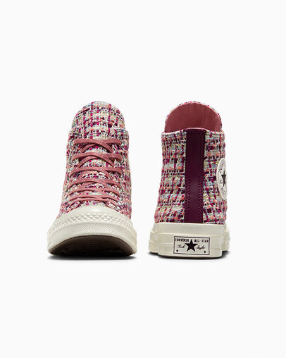 Chuck 70 Tweed Shimmer Abismo orqu&iacute;dea/Baya legendaria, Heel View