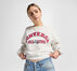 Heritage Cropped Crewneck Sweatshirt Gris jaspeado retro claro