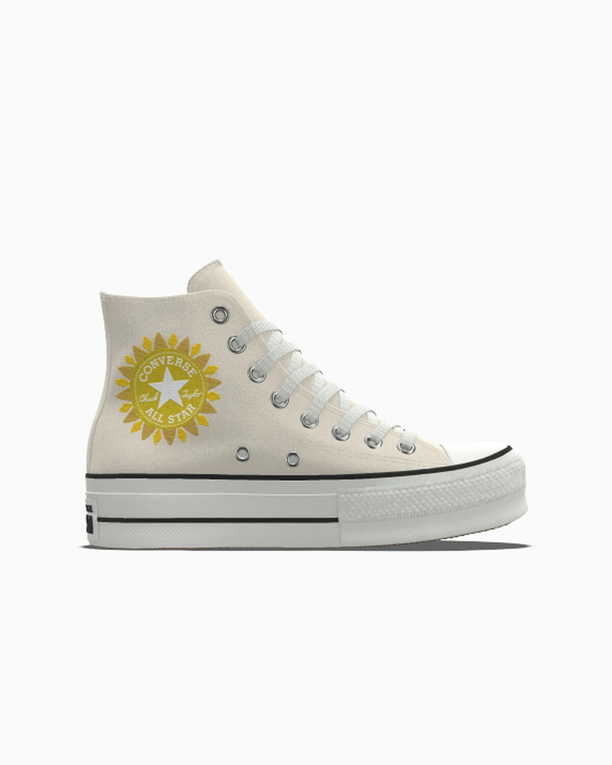 Custom Chuck Taylor All Star Lift Platform By You - 171209CFA24_offwhite_sunflower_FE