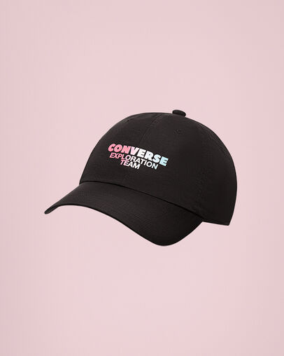 Graphic Baseball Cap Converse Black, Front View
