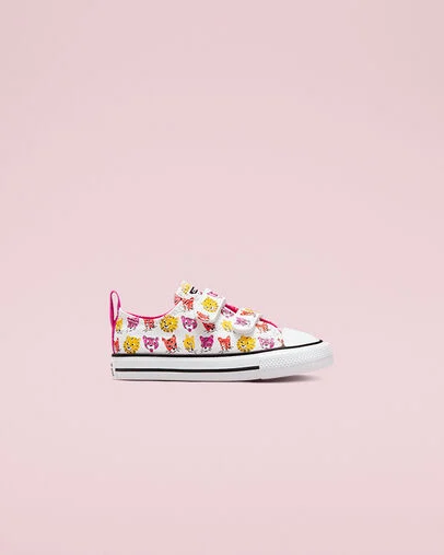 Chuck Taylor All Star Easy-On Jungle Cats White/Prime Pink/Amarillo, Outer Side View