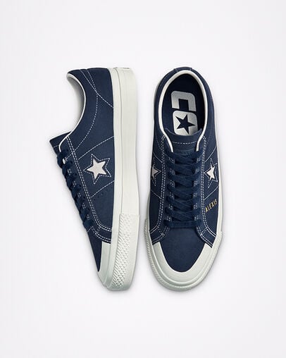 CONS One Star Pro AS Obsidian/Egret/Egret, Top and Side View