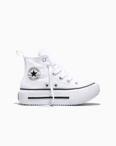 Chuck Taylor All Star Lift Double Stack Platform White/Black/Egret, Outer Side View