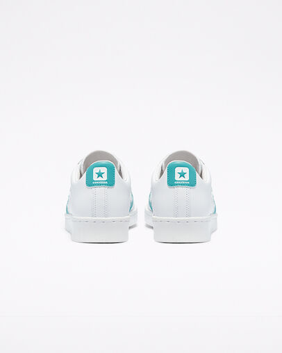 Pro Leather Blanc/Turquoise outremer/Blanc, Heel View