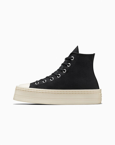 Chuck Taylor All Star Modern Lift Platform Canvas Black/Black/Egret, Inner Side View