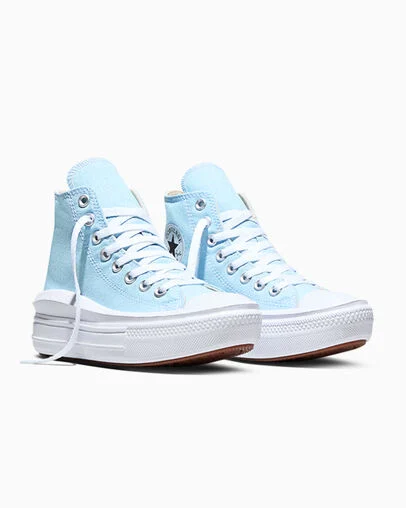 Chuck Taylor All Star Move Clear Skies/White/Black, Top and Side View