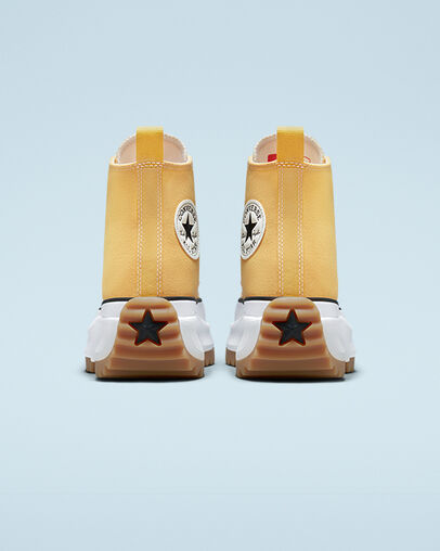 Converse Color Run Star Hike Ralladura de lim&oacute;n/Negro/Blanco, Heel View