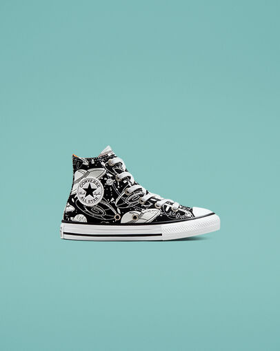Chuck Taylor All Star Space Kid Black/White/Black, Outer Side View
