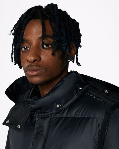 Counter Climate Long Down Jacket Converse Black, Detail View