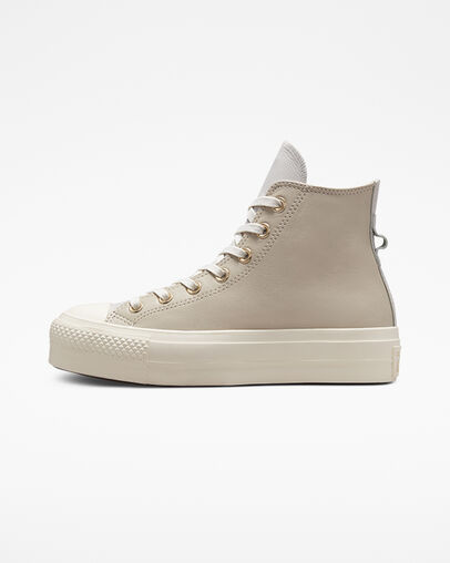 Chuck Taylor All Star Lift Platform Earthy Tones String/Pale Putty/Egret, Inner Side View