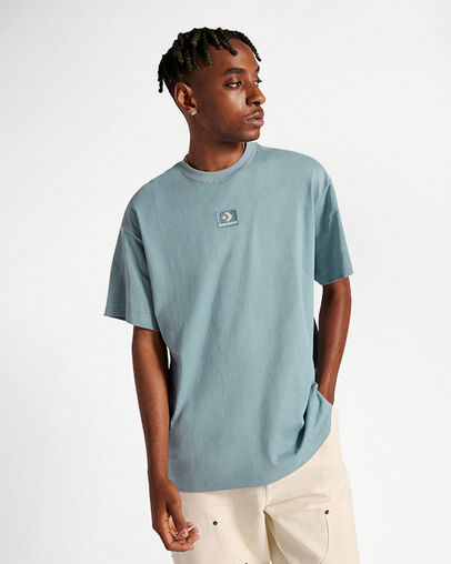 Star Chevron Skate T-Shirt Cocoon Blue, Front View