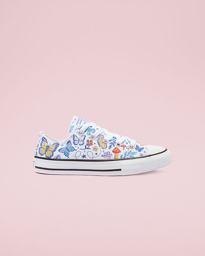 Butterfly Chuck Taylor All Star Blanc/Noir/Blanc, Outer Side View