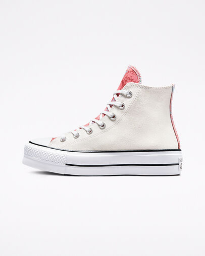 Chuck Taylor All Star Lift Platform Hybrid Shine White/Pink Salt/Black, Inner Side View