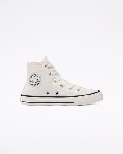 Chuck Taylor All Star UV Glitter Egret/Black/Egret, Outer Side View