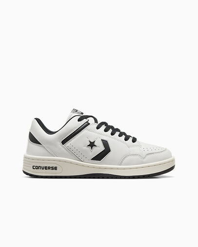 Converse Weapon Leather Blanco vintage/Negro, Outer Side View