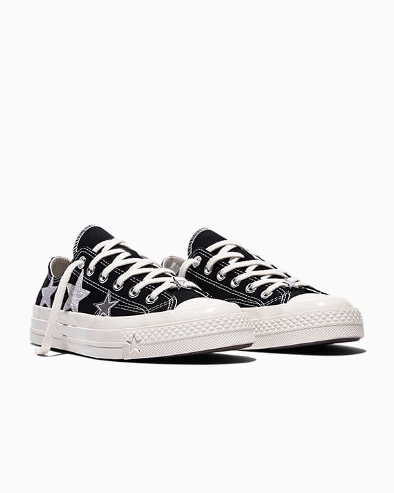 Chuck 70 X Silver Stars Black/Dull Silver/Egret