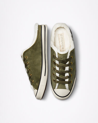 Chuck Taylor All Star Dainty Mule Welcome to the Wild Field Surplus/Egret/Black, Top and Side View