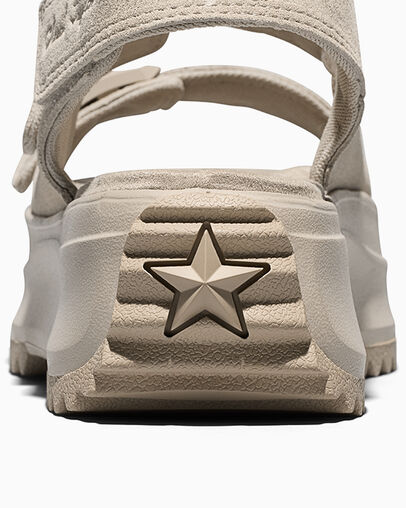 Run Star Sandal Platform Suede Papyrus/Papyrus/Papyrus, Detail Angle View